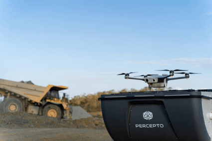Percepto drone in mining industry